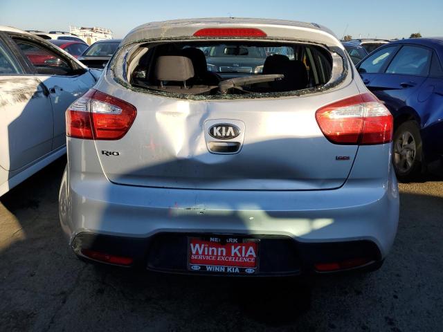 KNADM5A37D6238603 - 2013 KIA RIO LX SILVER photo 6