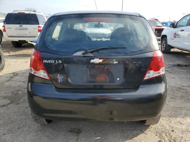 KL1TD66676B668706 - 2006 CHEVROLET AVEO BASE BLACK photo 6