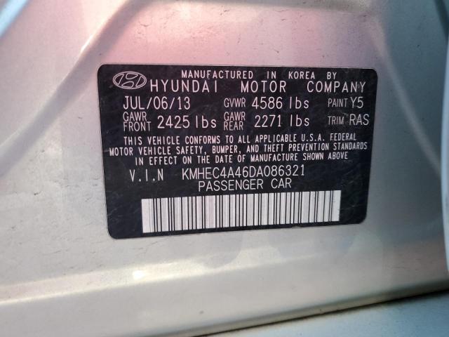 KMHEC4A46DA086321 - 2013 HYUNDAI SONATA HYBRID SILVER photo 12