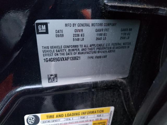 1G4GE5GVXAF130621 - 2010 BUICK LACROSSE CXS 黑色 照片 12