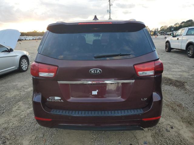 KNDMB5C10G6082770 - 2016 KIA SEDONA LX BURGUNDY photo 6