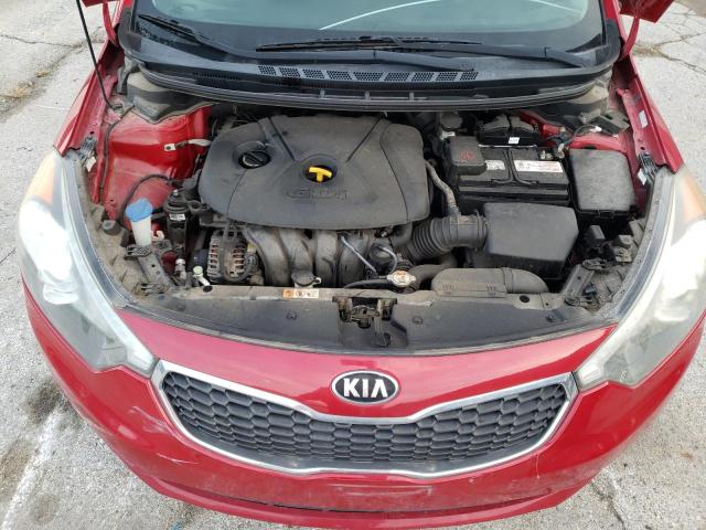 KNAFZ4A80E5086123 - 2014 KIA FORTE EX RED photo 11