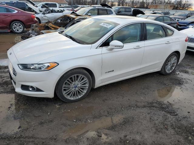 3FA6P0LU6ER148297 - 2014 FORD FUSION SE HYBRID WHITE photo 1