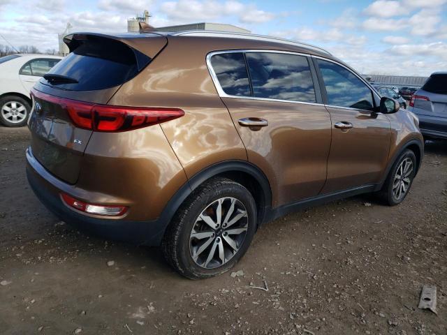 KNDPNCAC2H7112795 - 2017 KIA SPORTAGE EX BROWN photo 3