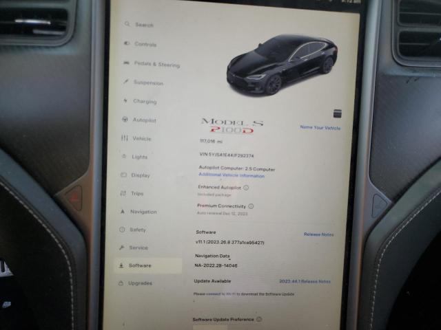 5YJSA1E44JF292374 - 2018 TESLA MODEL S შავი ფოტო 9