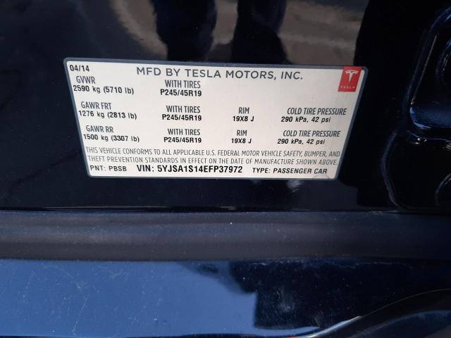5YJSA1S14EFP37972 - 2014 TESLA MODEL S Սև լուսանկար 12