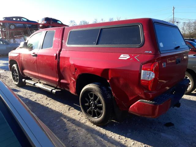 5TFUY5F15LX890918 - 2020 TOYOTA TUNDRA DOUBLE CAB SR/SR5 RED photo 2