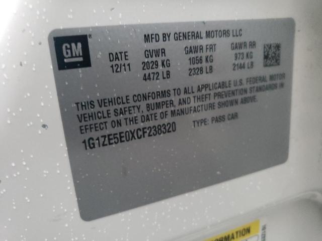 1G1ZE5E0XCF238320 - 2012 CHEVROLET MALIBU LTZ თეთრი ფოტო 12