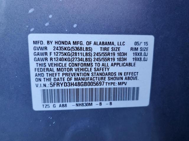 5FRYD3H48GB005697 - 2016 ACURA MDX TECHNOLOGY SILVER photo 13