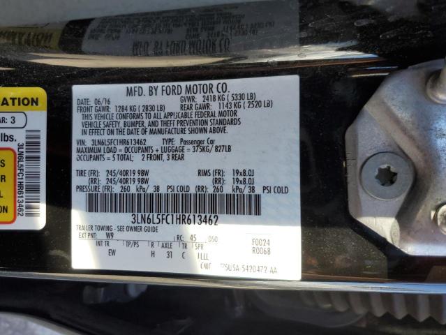 3LN6L5FC1HR613462 - 2017 LINCOLN MKZ RESERVE Qara foto 12