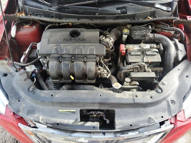 3N1AB7AP4FY324900 - 2015 NISSAN SENTRA S RED photo 11