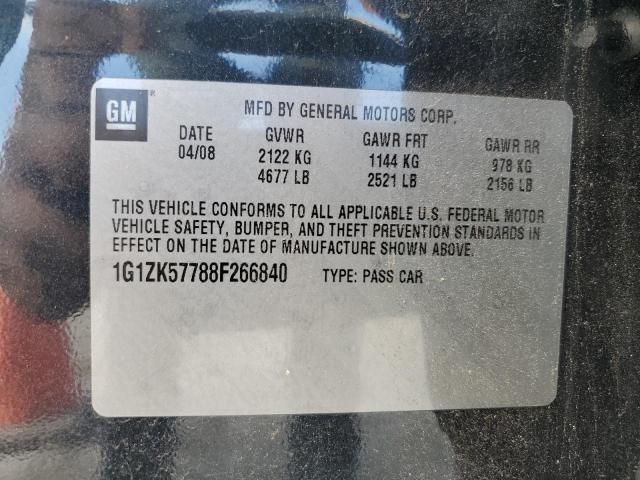 1G1ZK57788F266840 - 2008 CHEVROLET MALIBU LTZ 黑色 照片 12