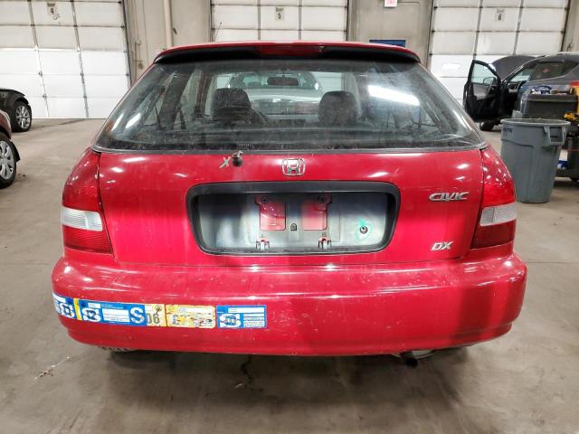 2HGEJ6340YH109930 - 2000 HONDA CIVIC DX RED photo 6