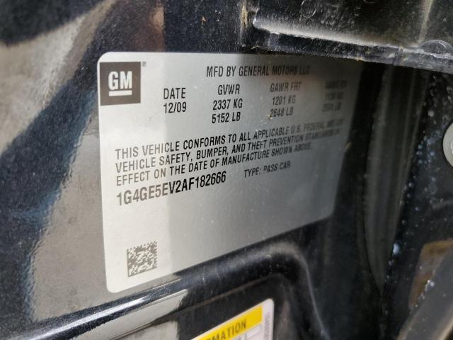 1G4GE5EV2AF182666 - 2010 BUICK LACROSSE CXS BLACK photo 12