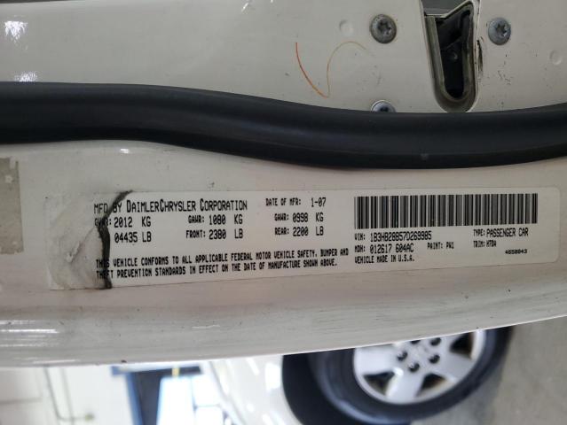 1B3HB28B57D269985 - 2007 DODGE CALIBER WHITE photo 12