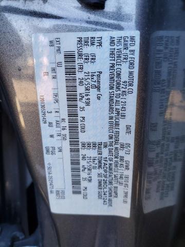 1FADP3F26DL341243 - 2013 FORD FOCUS SE GRAY photo 12