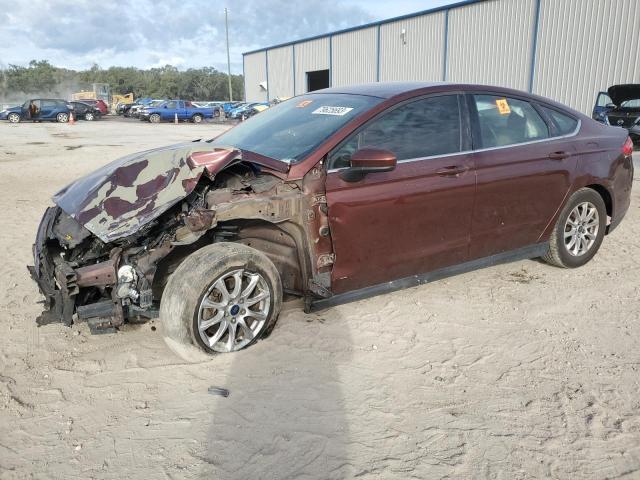 3FA6P0G76FR178115 - 2015 FORD FUSION S BROWN photo 1