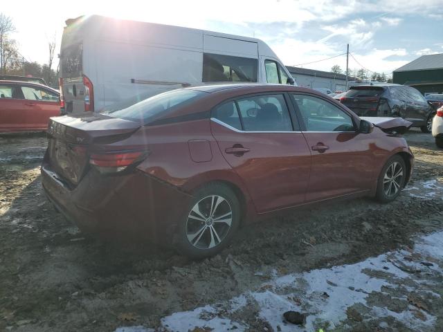 3N1AB8CV6LY220146 - 2020 NISSAN SENTRA SV RED photo 3