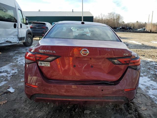 3N1AB8CV6LY220146 - 2020 NISSAN SENTRA SV RED photo 6