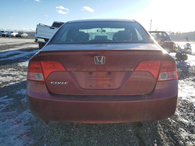 2HGFA16428H021285 - 2008 HONDA CIVIC DX-G BURGUNDY photo 6