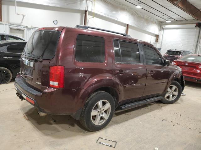 5FNYF4H5XBB078900 - 2011 HONDA PILOT EXL MAROON photo 3