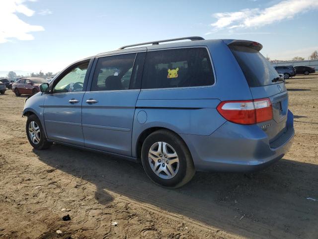 5FNRL38417B028506 - 2007 HONDA ODYSSEY EX BLUE photo 2