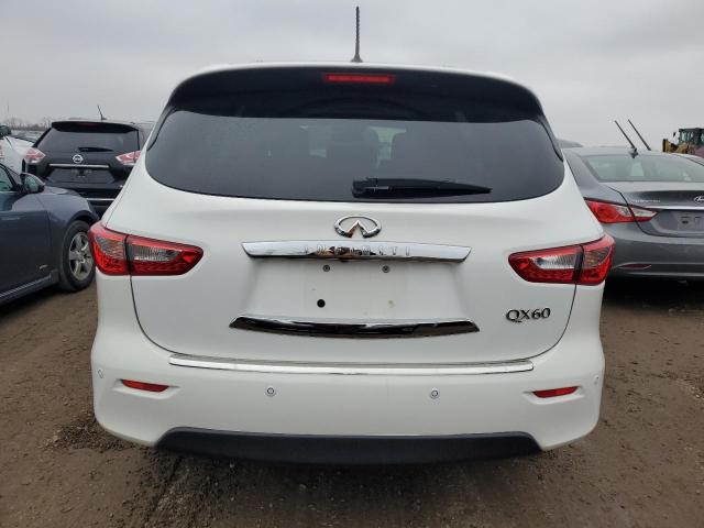 5N1CL0MM6EC522957 - 2014 INFINITI QX60 HYBRID WHITE photo 6