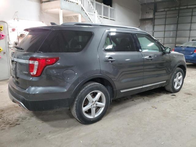 1FM5K8D88HGE29237 - 2017 FORD EXPLORER XLT CHARCOAL photo 3