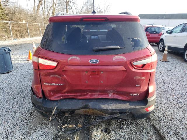MAJ6P1UL3JC174795 - 2018 FORD ECOSPORT SE RED photo 6