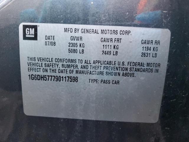 1G6DH577790117598 - 2009 CADILLAC CTS GRAY photo 12