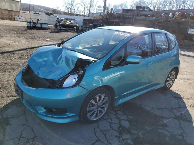 JHMGE8H51DC037950 - 2013 HONDA FIT SPORT TURQUOISE photo 1