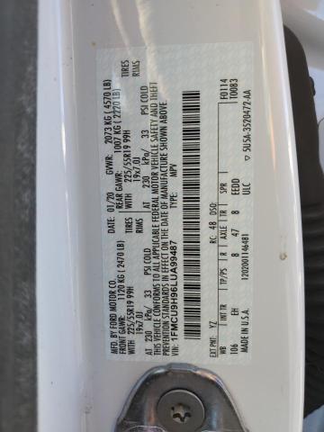 1FMCU9H96LUA99487 - 2020 FORD ESCAPE SEL WHITE photo 12