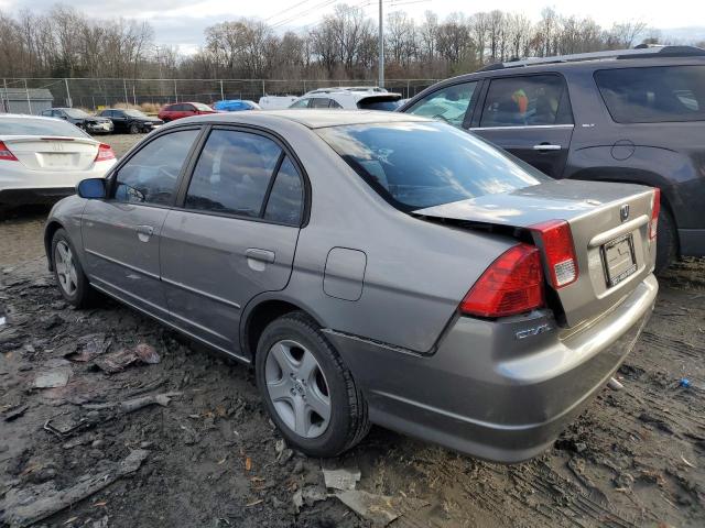 1HGES267X4L010217 - 2004 HONDA CIVIC EX GRAY photo 2