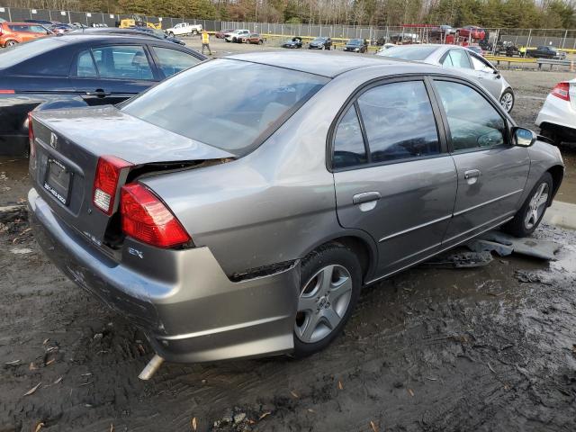 1HGES267X4L010217 - 2004 HONDA CIVIC EX GRAY photo 3