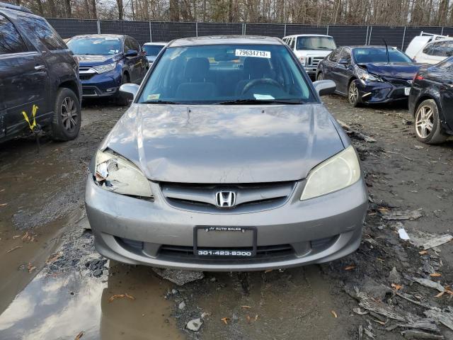 1HGES267X4L010217 - 2004 HONDA CIVIC EX GRAY photo 5