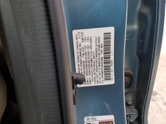 2HKRM4H75GH625608 - 2016 HONDA CR-V EXL BLUE photo 13