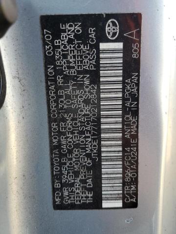 JTKDE177170212842 - 2007 TOYOTA SCION TC 青绿色 照片 12