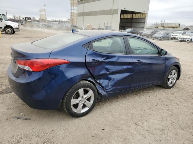 KMHDH4AE2DU633461 - 2013 HYUNDAI ELANTRA GLS BLUE photo 3