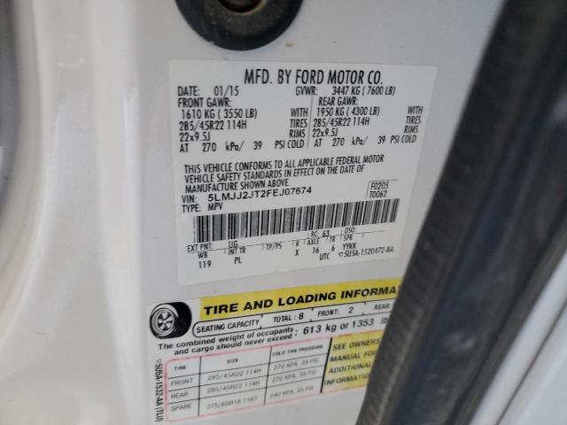 5LMJJ2JT2FEJ07674 - 2015 LINCOLN NAVIGATOR თეთრი ფოტო 13