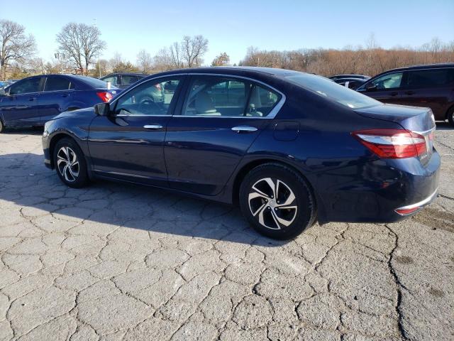 1HGCR2F37GA002043 - 2016 HONDA ACCORD LX BLUE photo 2