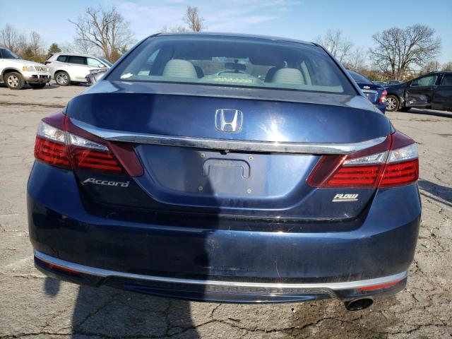 1HGCR2F37GA002043 - 2016 HONDA ACCORD LX BLUE photo 6