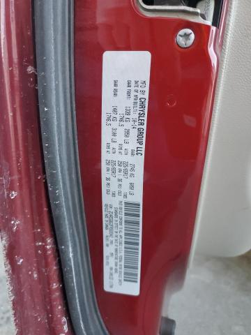 2C4RDGBG3FR569342 - 2015 DODGE GRAND CARA SE RED photo 14