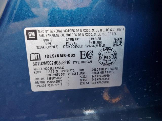 3GTU2MEC7HG508916 - 2017 GMC SIERRA K1500 SLE BLUE photo 13