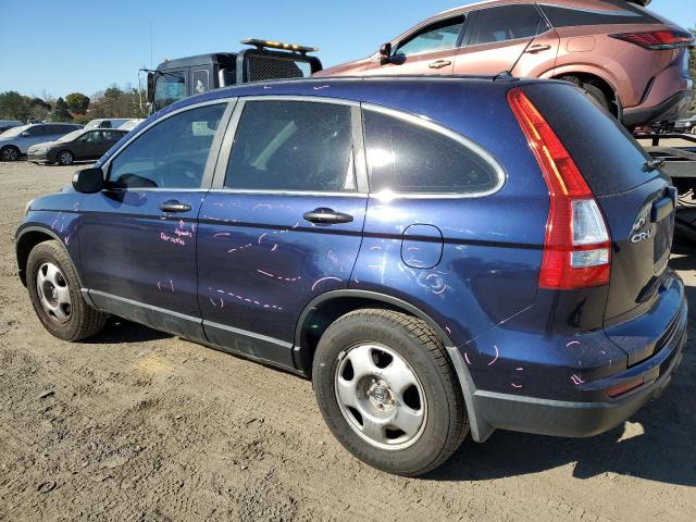 5J6RE4H38BL014786 - 2011 HONDA CR-V LX BLUE photo 2