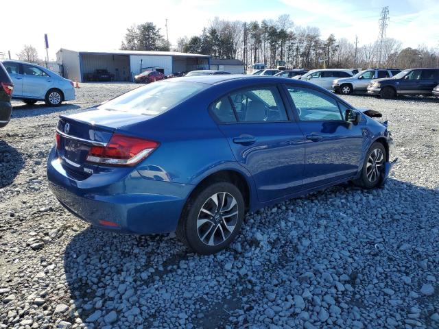 19XFB2F82FE048581 - 2015 HONDA CIVIC EX BLUE photo 3