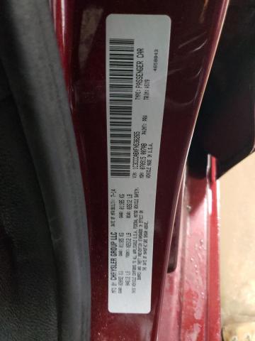 1C3CCCABXFN536265 - 2015 CHRYSLER 200 LIMITED MAROON photo 12