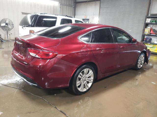1C3CCCABXFN536265 - 2015 CHRYSLER 200 LIMITED MAROON photo 3