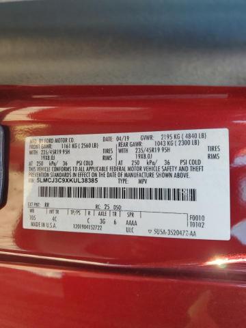 5LMCJ3C9XKUL38385 - 2019 LINCOLN MKC RESERVE ბურგუნდია ფოტო 13