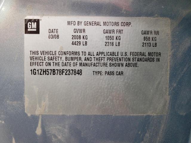 1G1ZH57B78F237848 - 2008 CHEVROLET MALIBU 1LT 灰色 照片 12