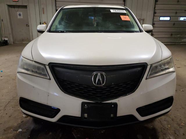 5FRYD4H27EB009922 - 2014 ACURA MDX WHITE photo 5